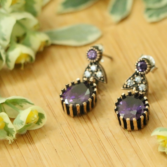 Grand Bazaar Jewelers Jewelry - 925 Sterling Silver Cubic Zirconia Stones Earrings